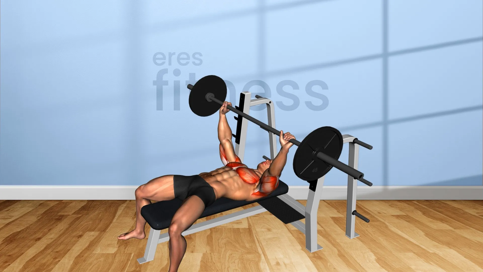 Ejercicio Press de banca plano con barra