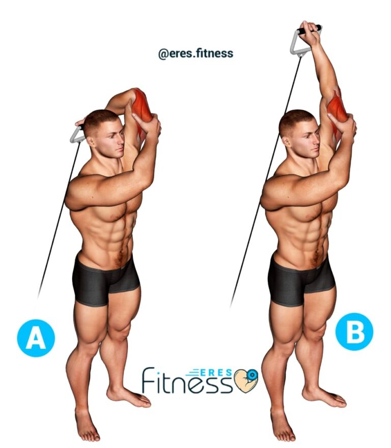 Extensión de tríceps a un brazo en polea 🏆 ¿Cómo se hace?