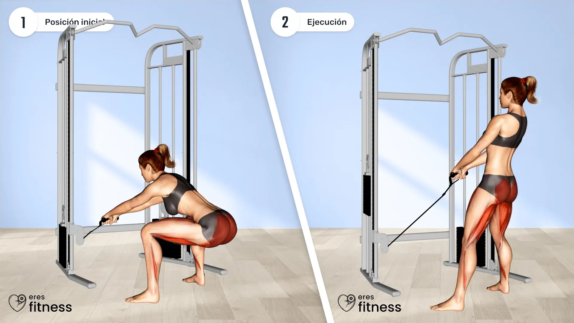¿Cómo hacer hip thrust de pie en polea?