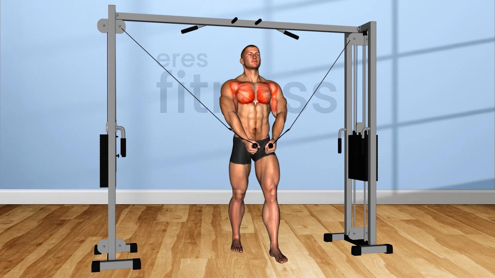 Cruces en polea alta o crossover para pectorales