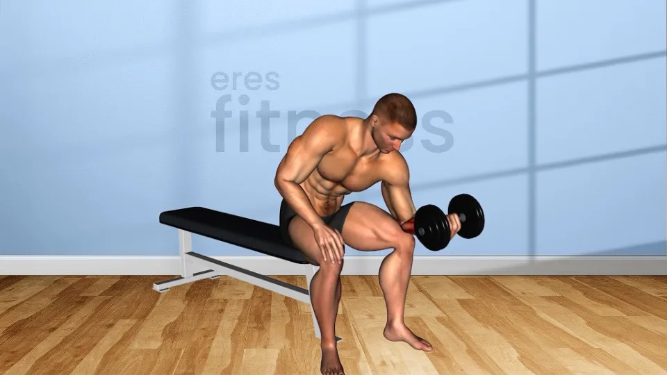 Curl de muñeca agarre supino con mancuerna (unilateral)