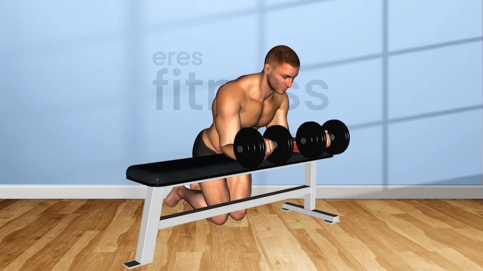 Curl de muñecas agarre supino con mancuernas