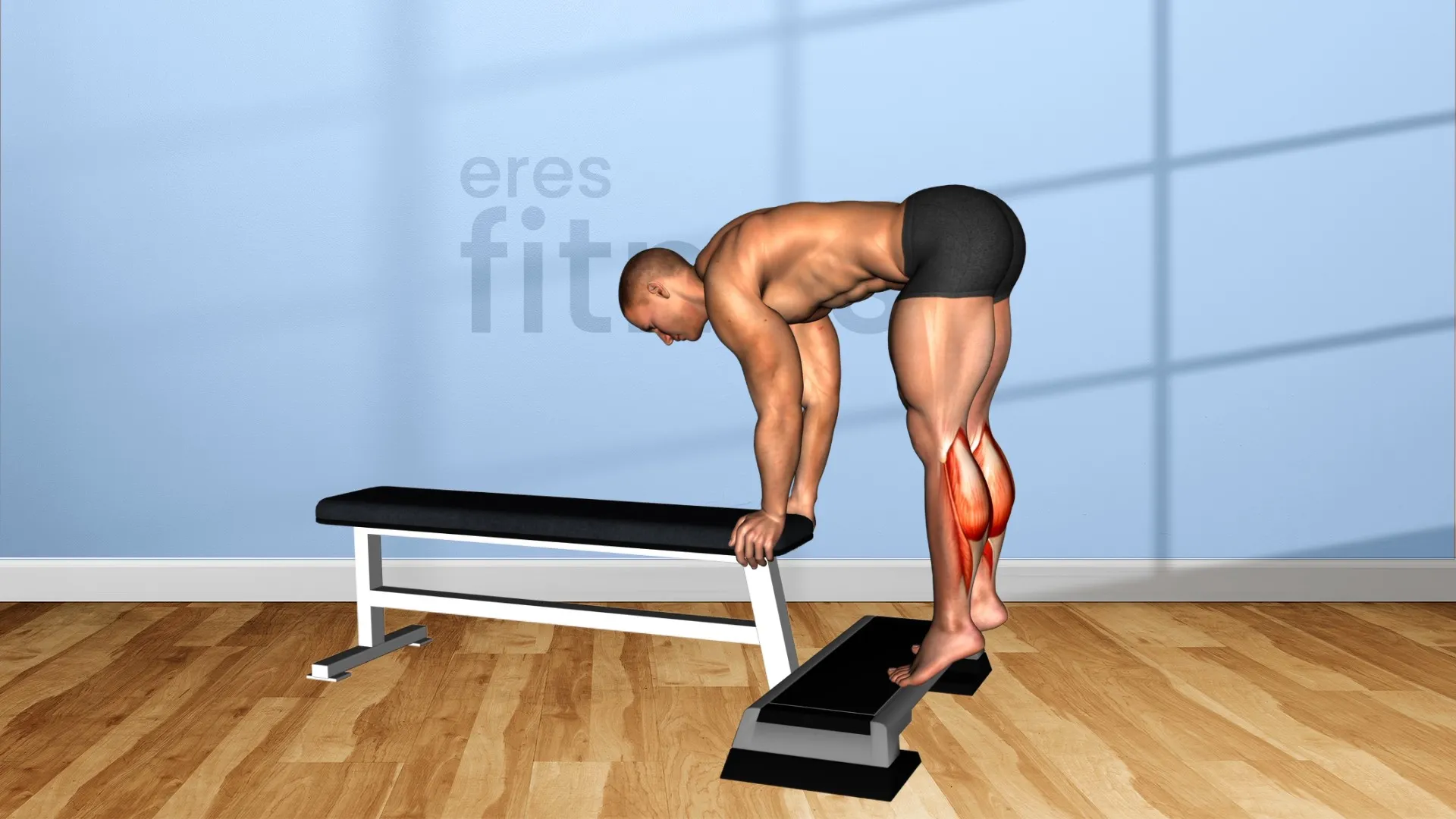Donkey Calf Raises (Elevación de pantorrillas postura de burro)