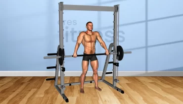 Encogimiento de hombros en máquina Smith (agarre abierto)