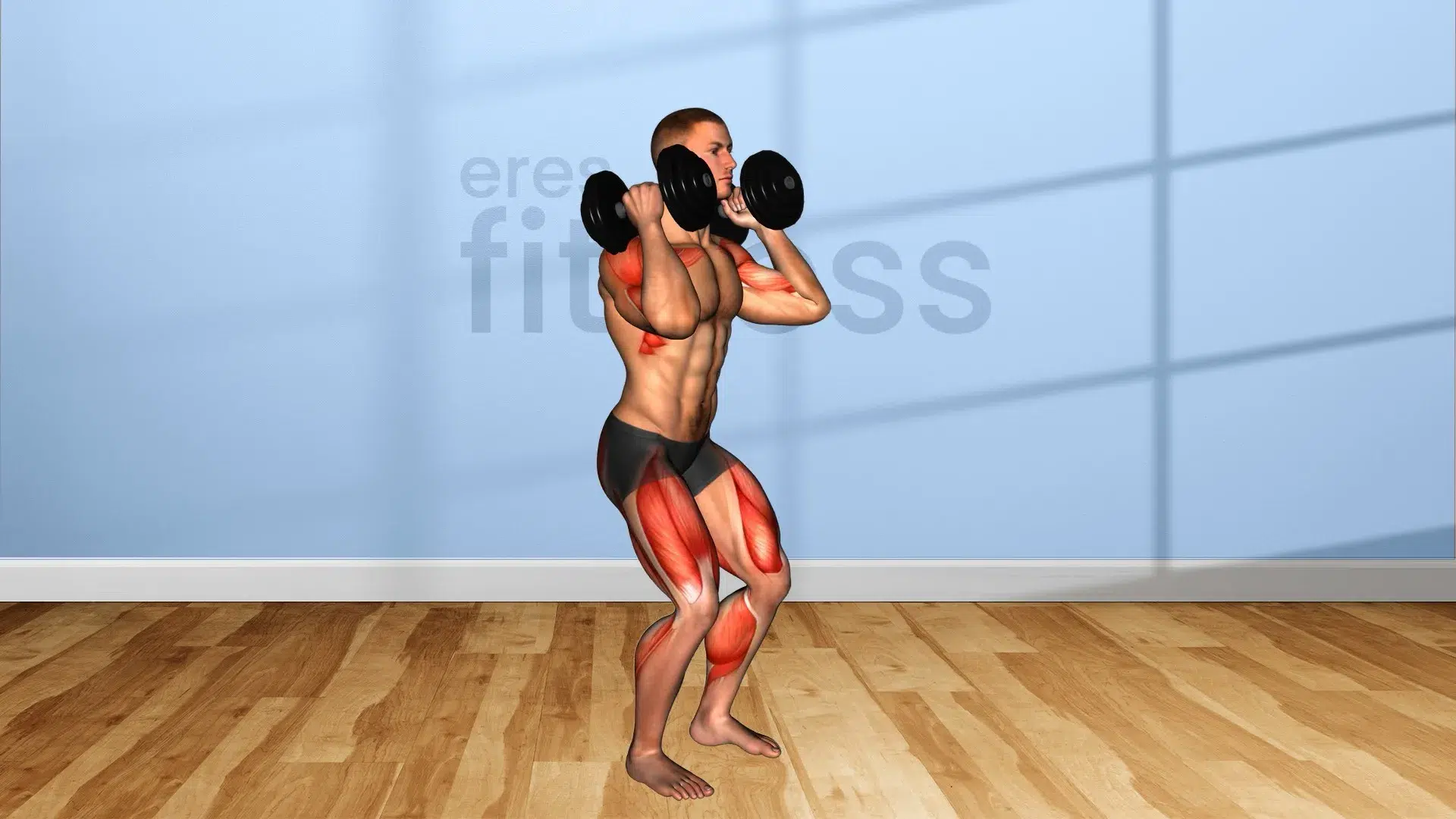 Hang Power Clean con mancuernas Hang Power Clean con mancuernas