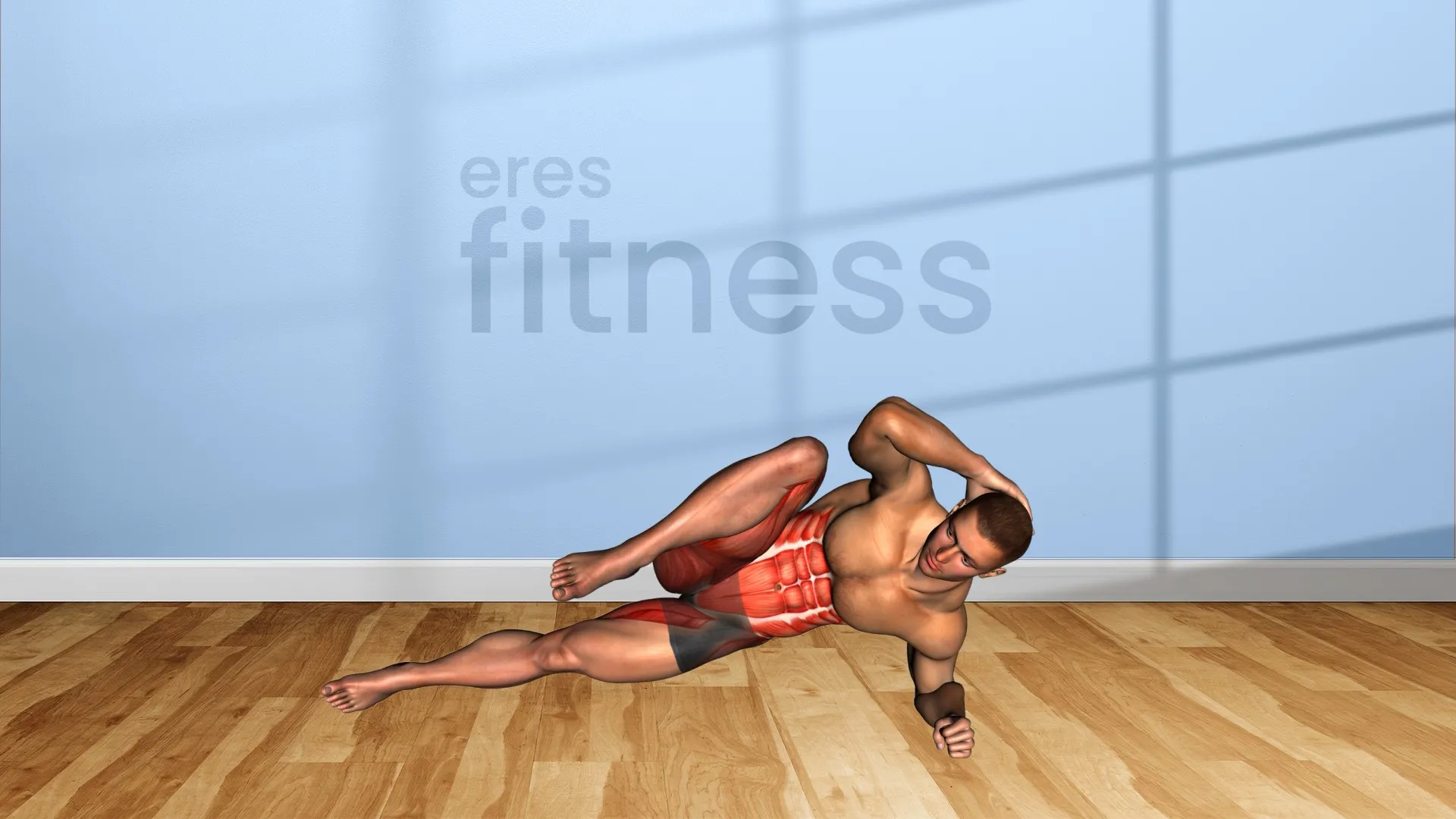 Plancha lateral con toque de codo y rodilla
