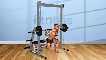 Sentadilla búlgara en máquina Smith