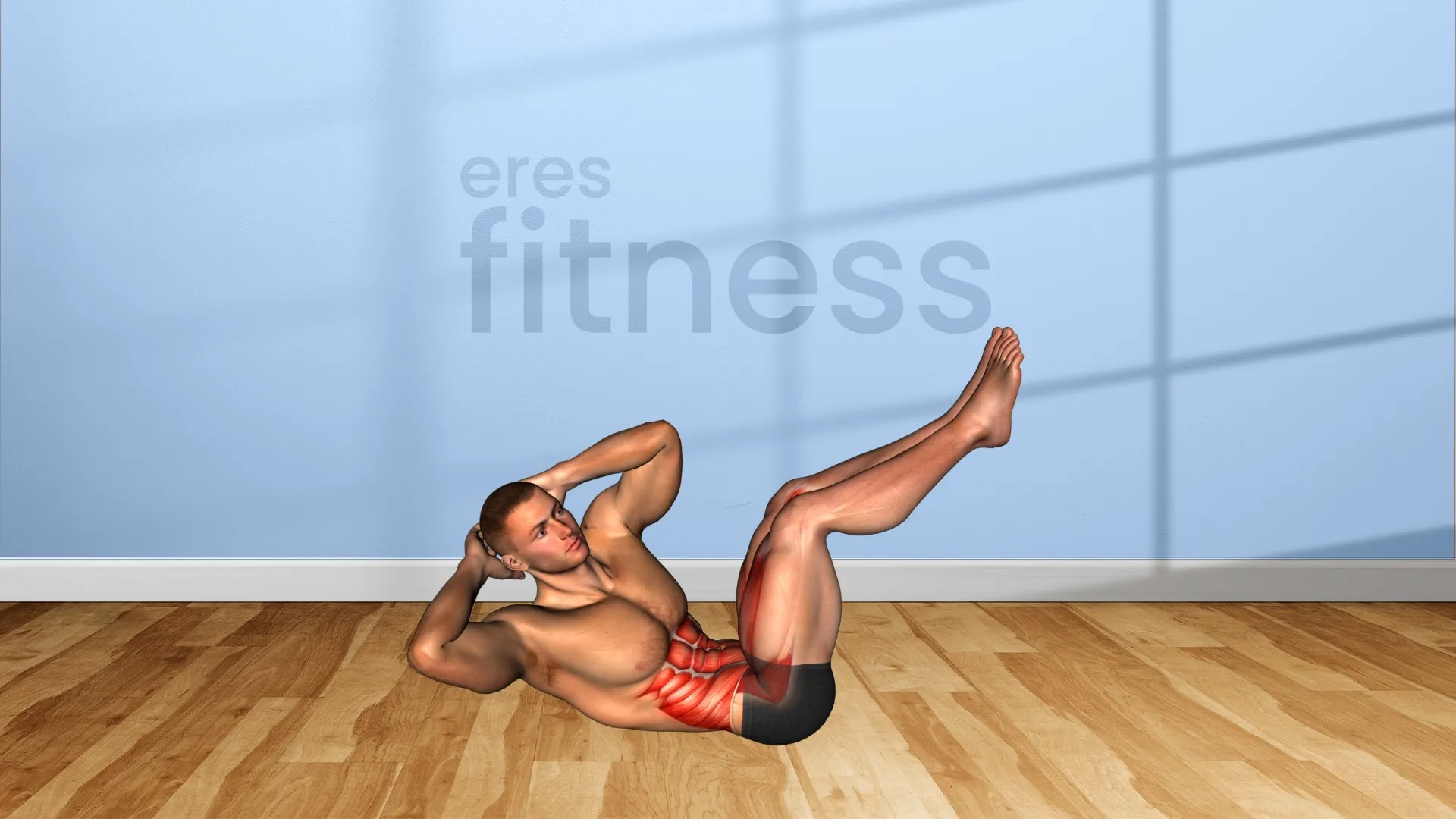 Twist Crunch con piernas elevadas Twist Crunch con piernas elevadas